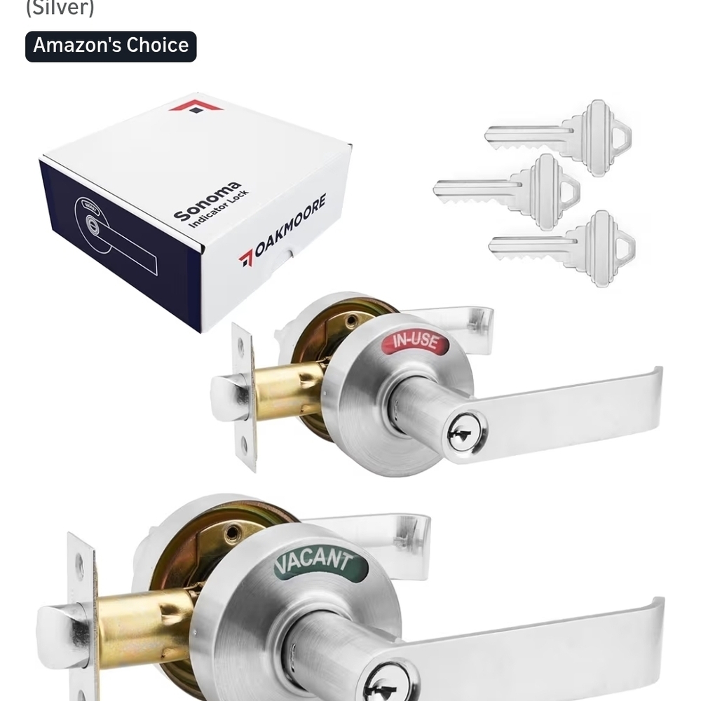 Stylish Silver Door Handle with Key Lock